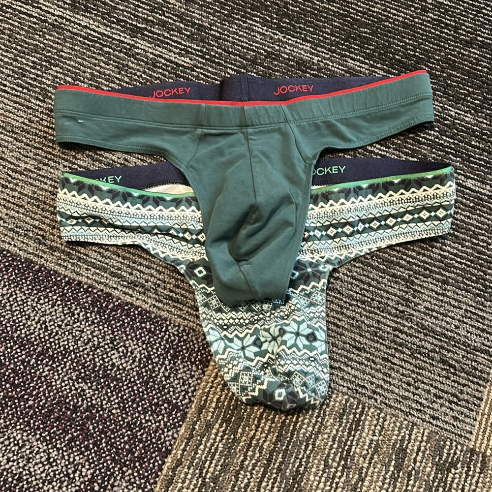 Jockey Green Underwear with Navy and Red Waistband